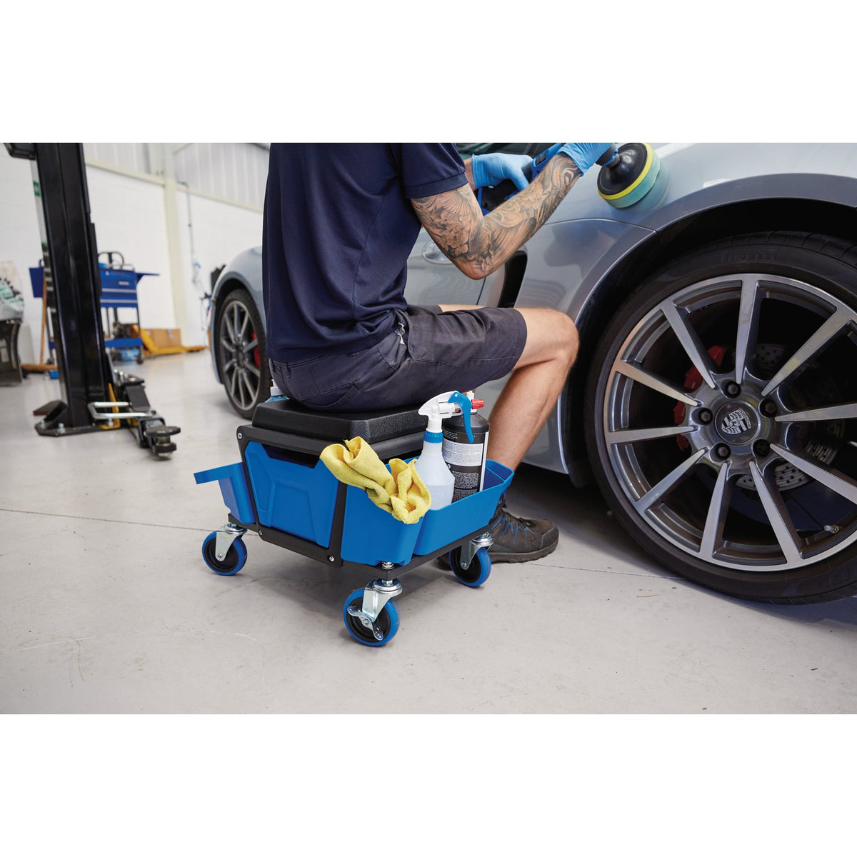 Draper Expert Work Stool, Blue : Model No. WSD1