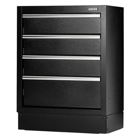 BUNKER Modular Floor Cabinet, 4 Drawer, 680mm : Model No. MS400-4BU