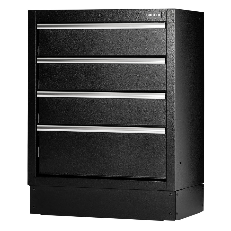 BUNKER Modular Floor Cabinet, 4 Drawer, 680mm : Model No. MS400-4BU
