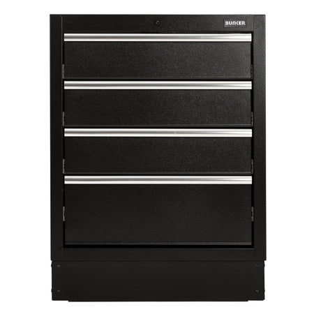 BUNKER Modular Floor Cabinet, 4 Drawer, 680mm : Model No. MS400-4BU