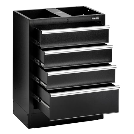 BUNKER Modular Floor Cabinet, 4 Drawer, 680mm : Model No. MS400-4BU