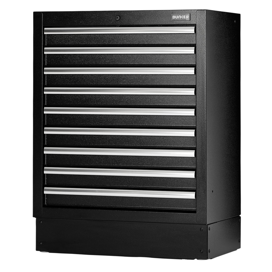 BUNKER Modular Floor Cabinet, 9 Drawer, 680mm : Model No. MS400-9BU
