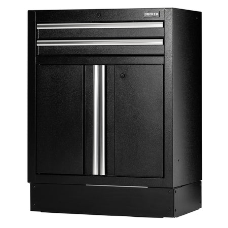 BUNKER Modular Floor Cabinet, 2 Drawer, 2 Door, 680mm : Model No. MS400-2BU