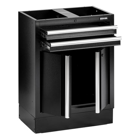 BUNKER Modular Floor Cabinet, 2 Drawer, 2 Door, 680mm : Model No. MS400-2BU