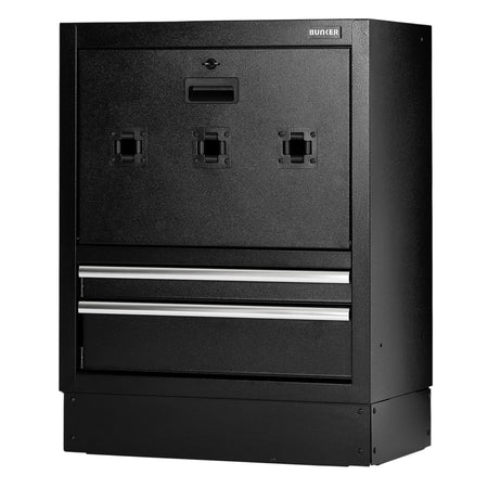 BUNKER Modular Floor Reel Cabinet, 2 Drawer, 680mm : Model No. MS400-2RBU