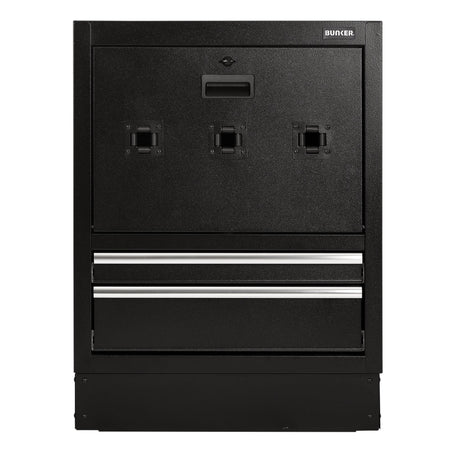 BUNKER Modular Floor Reel Cabinet, 2 Drawer, 680mm : Model No. MS400-2RBU