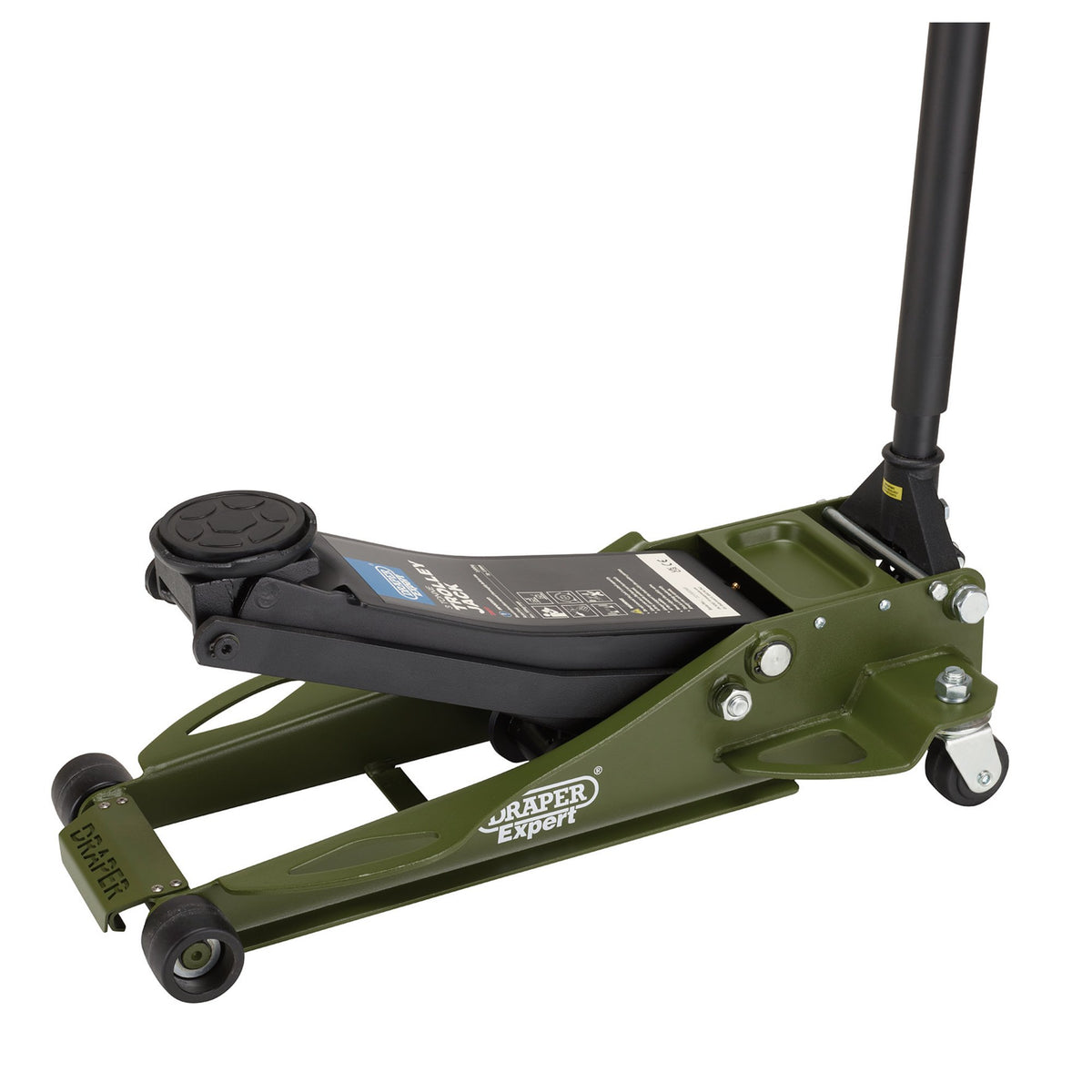 Draper Expert Professional Low Profile Fast Lift Garage Trolley Jack, 3 Tonne, Green : Model No. TJ3-GP
