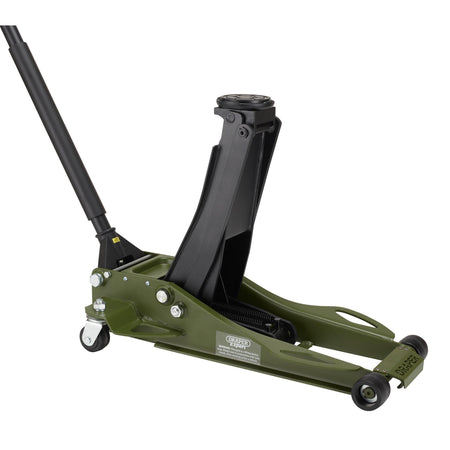 Draper Expert Professional Low Profile Fast Lift Garage Trolley Jack, 3 Tonne, Green : Model No. TJ3-GP