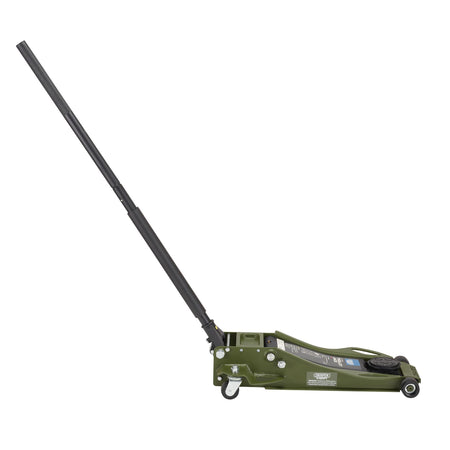 Draper Expert Professional Low Profile Fast Lift Garage Trolley Jack, 3 Tonne, Green : Model No. TJ3-GP