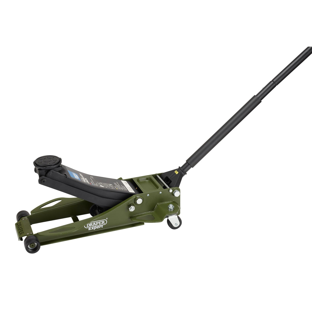 Draper Expert Professional Low Profile Fast Lift Garage Trolley Jack, 3 Tonne, Green : Model No. TJ3-GP