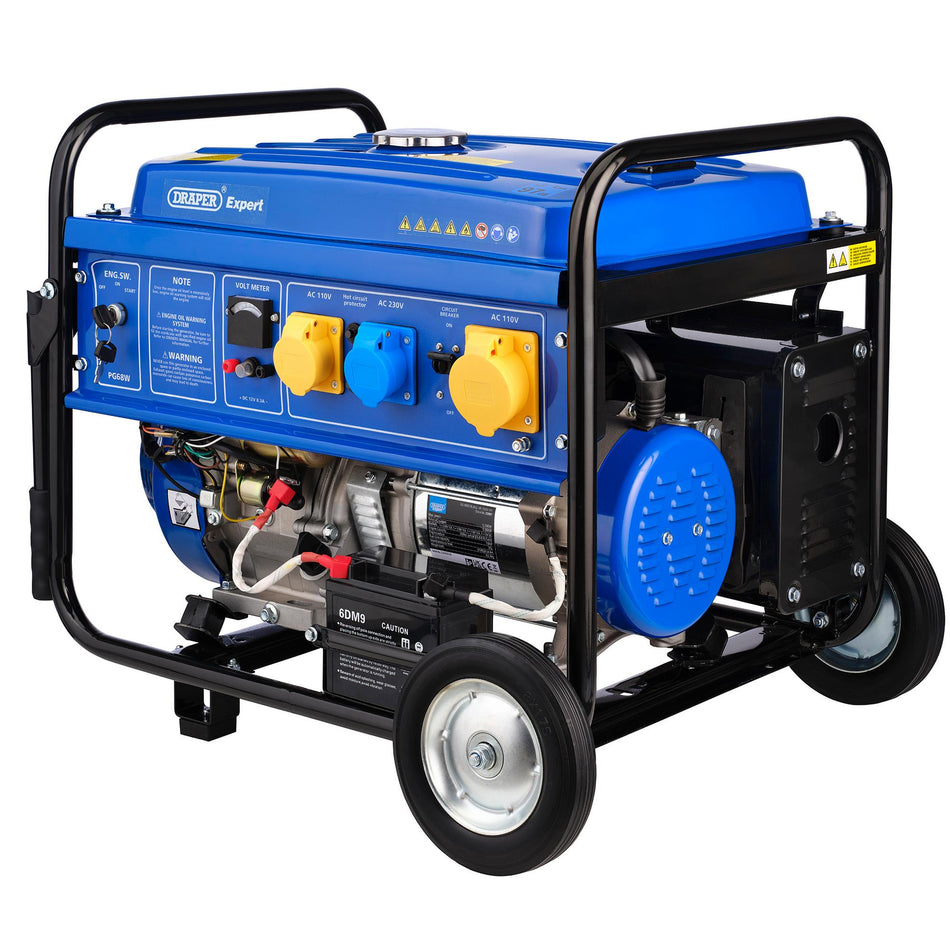 DRAPER 5.5KVA/5.0KW Petrol Generator: Model No. PG58W