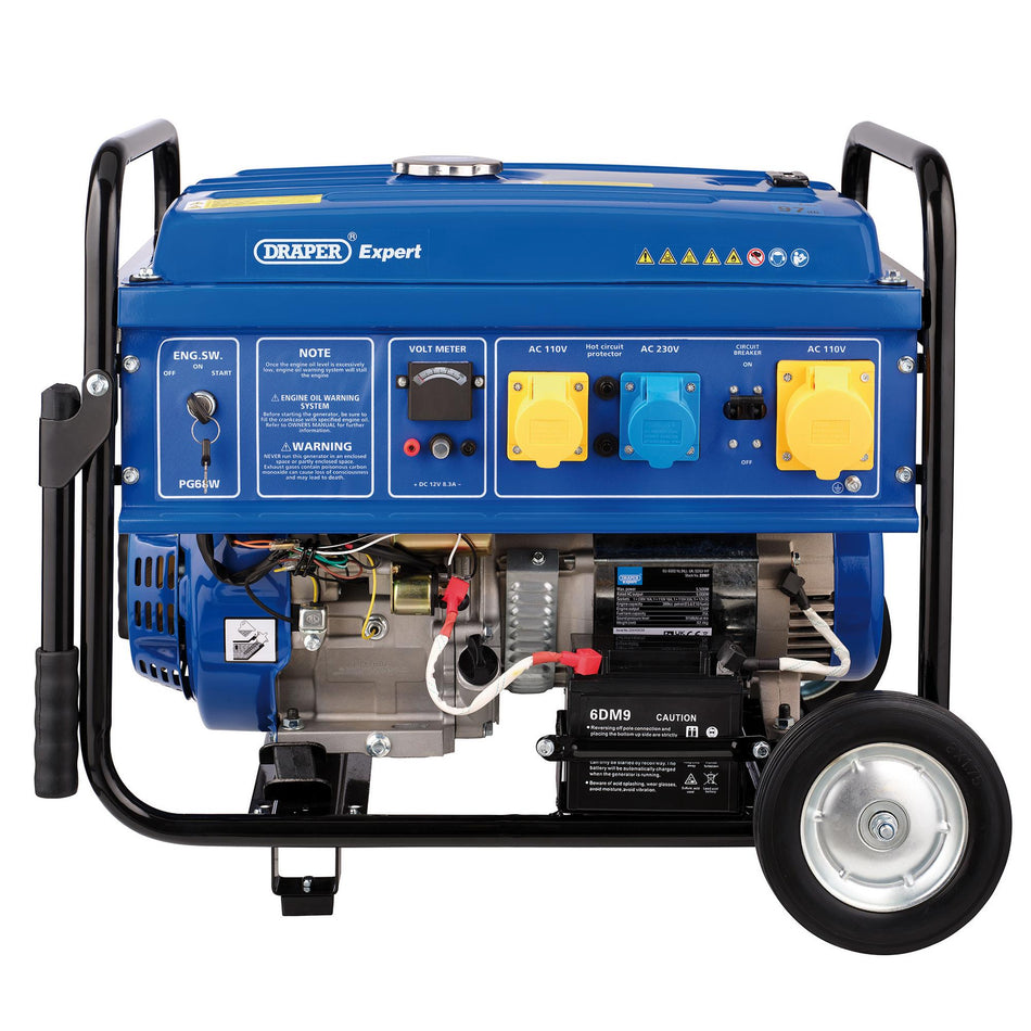 DRAPER 5.5KVA/5.0KW Petrol Generator: Model No. PG58W