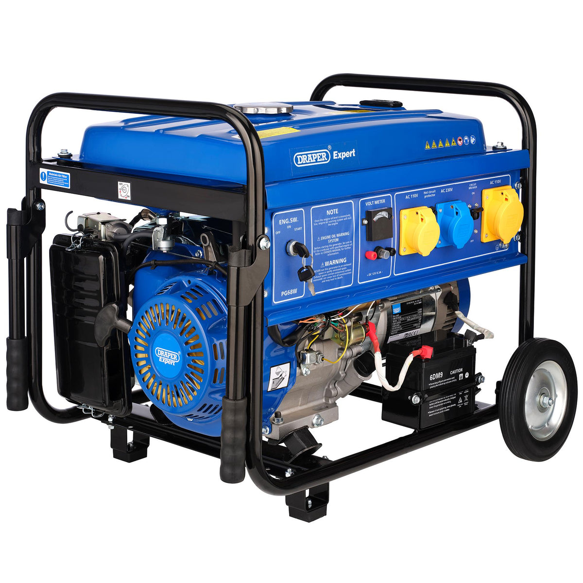 DRAPER 5.5KVA/5.0KW Petrol Generator: Model No. PG58W