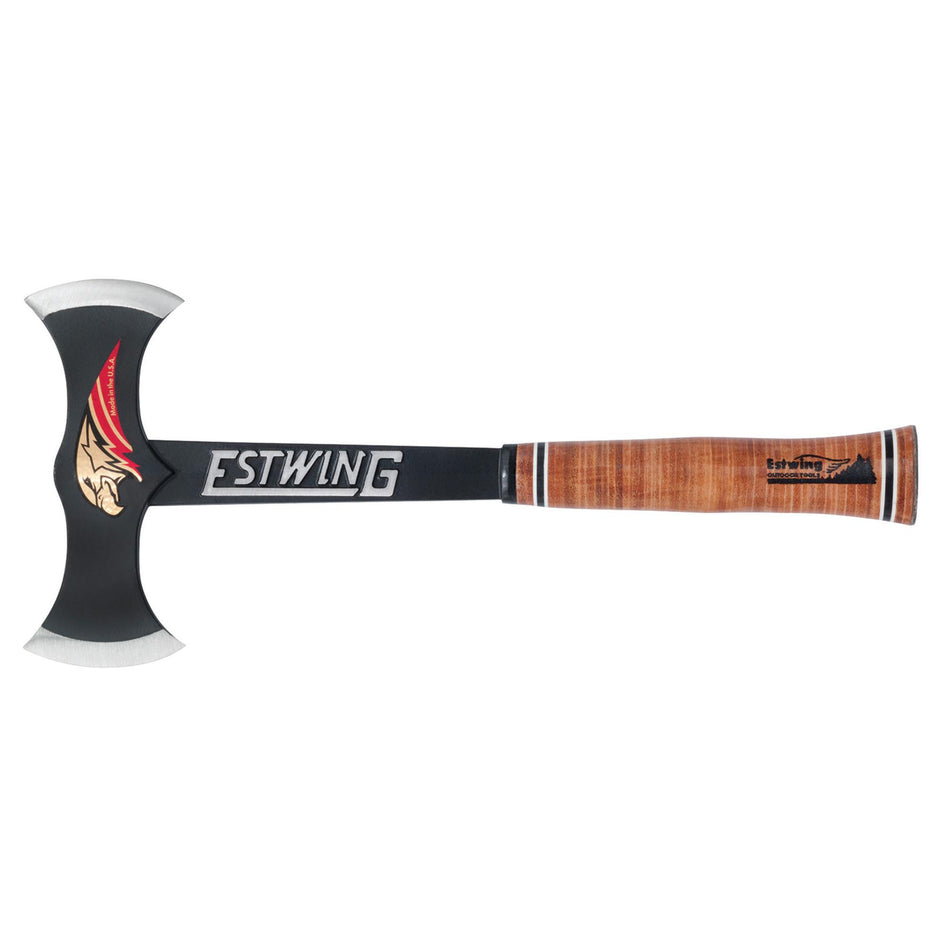Estwing EDBA Black Eagle Double Bit Axe with Leather Grip, 17" : Model No. EDBA