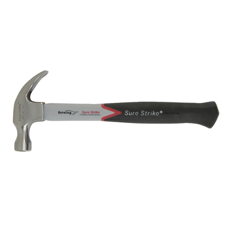 Estwing EMRF16C Sure Strike Curved Claw Hammer with Fibreglass Handle, 16oz/448g : Model No. EMRF16C