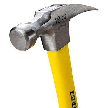 Estwing EMRF16S Sure Strike Straight Claw Hammer with Fibreglass Handle, 16oz/453g : Model No. EMRF16S