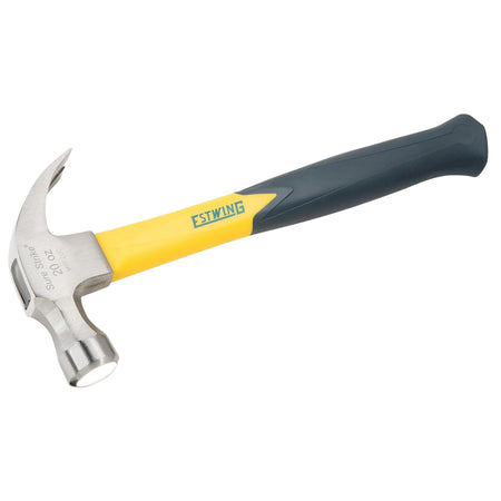 Estwing EMRF20C Sure Strike Curved Claw Hammer with Fibreglass Handle, 20oz/567g : Model No. EMRF20C