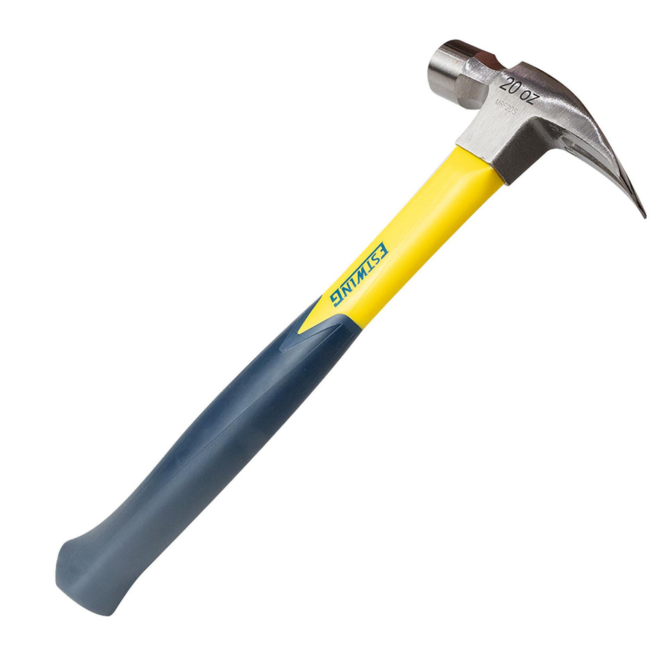 Estwing EMRF20S Sure Strike Straight Claw Hammer with Fibreglass Handle, 20oz/567g : Model No. EMRF20S