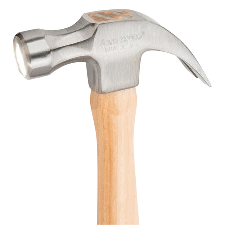 Estwing EMRW20C Sure Strike Curved Claw Hammer with Hickory Handle, 20oz/570g : Model No. EMRW20C