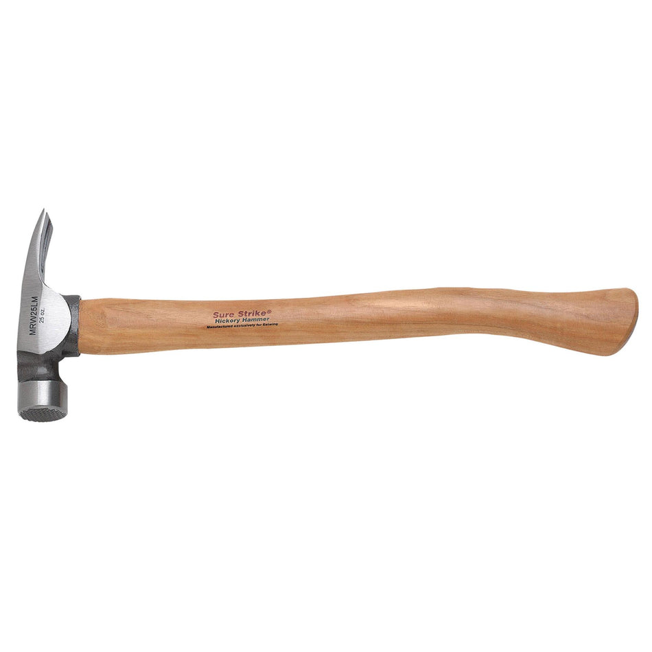 Estwing EMRW25LM Sure Strike Milled Face Curved Claw Framing Hammer, 25oz/708g : Model No. EMRW25LM