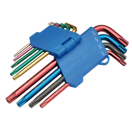 Draper TX-STAR Security Coloured Hex. Key Set (9 Piece) : Model No. TXT9/D
