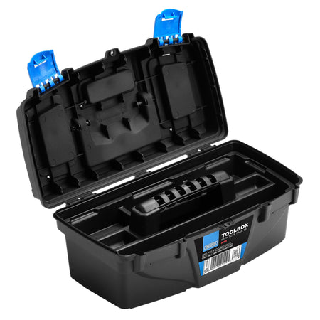 Plastic Toolbox with Tote Tray, 13" : Model No. PT13