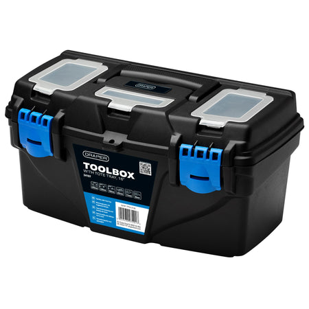 Plastic Toolbox with Tote Tray, 16" : Model No. PT16