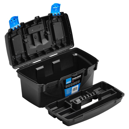 Plastic Toolbox with Tote Tray, 16" : Model No. PT16