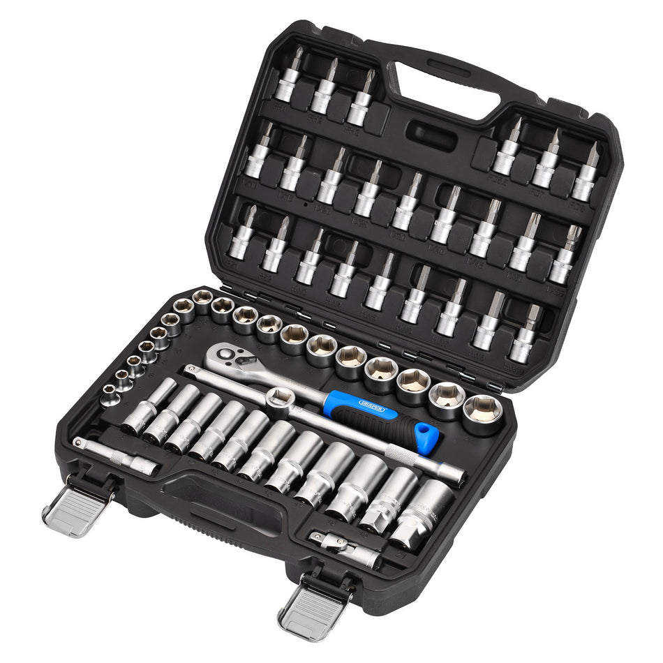 Draper HI-TORQ Metric Socket and Bit Set, 3/8" Sq. Dr. (58 Piece) : Model No. 3/8SS58