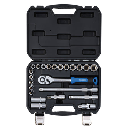 Draper HI-TORQ Metric Socket Set, 1/2" Sq.. Dr. (23 Piece) : Model No. 1/2SS23