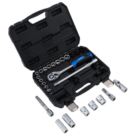 Draper HI-TORQ Metric Socket Set, 1/2" Sq.. Dr. (23 Piece) : Model No. 1/2SS23