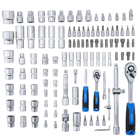 Draper HI-TORQ Metric Socket and Bit Set, 1/4" and 1/2" Sq. Dr. (110 Piece) : Model No. MIXSS110