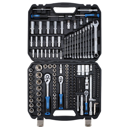 Draper HI-TORQ Metric Socket and Bit Set, 1/4", 3/8" and 1/2" Sq. Dr. (219 Piece) : Model No. MIXSS219