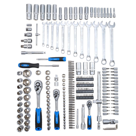 Draper HI-TORQ Metric Socket and Bit Set, 1/4", 3/8" and 1/2" Sq. Dr. (219 Piece) : Model No. MIXSS219