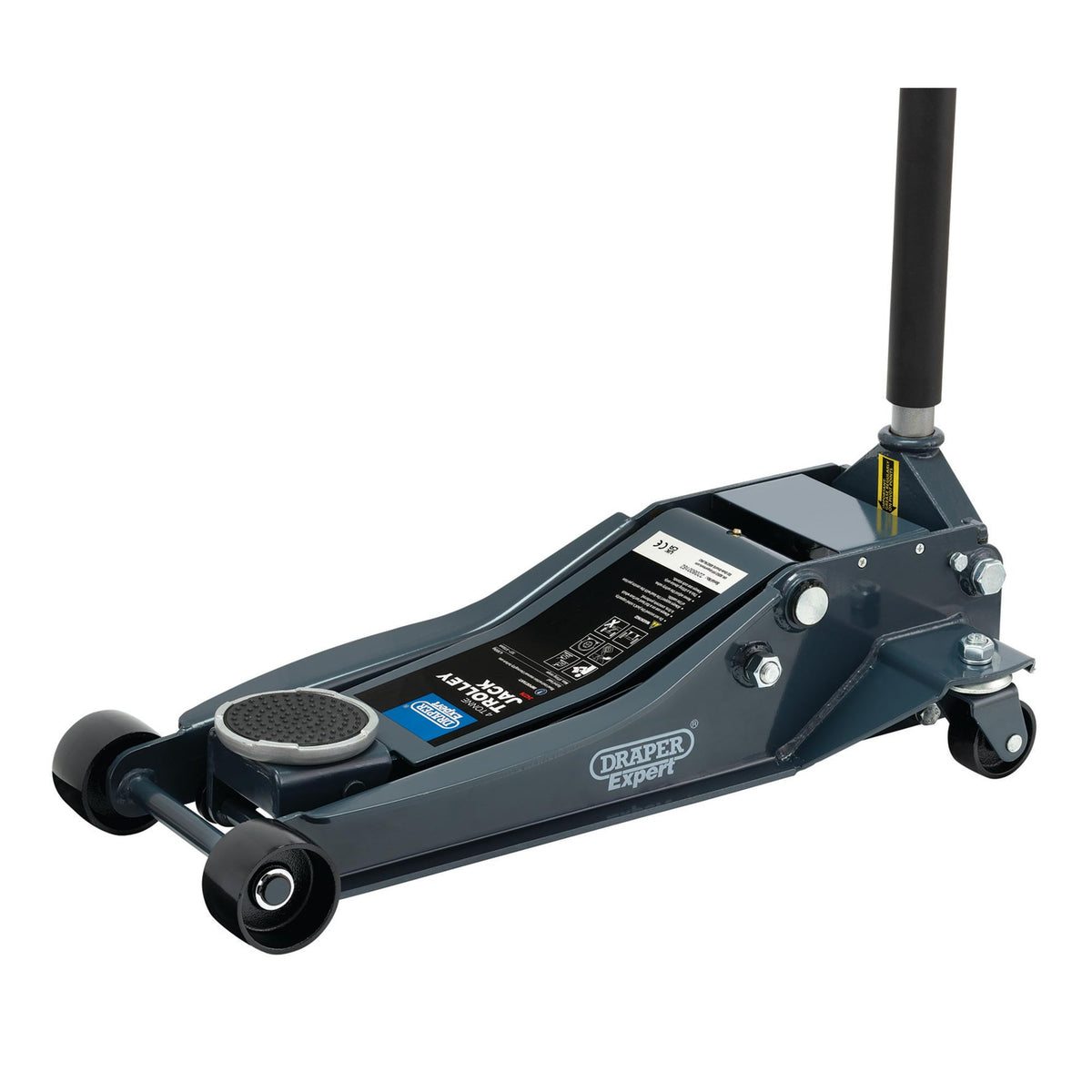 Draper Expert Professional Low Profile Garage Trolley Jack, 4 Tonne : Model No. TJ4-PRO