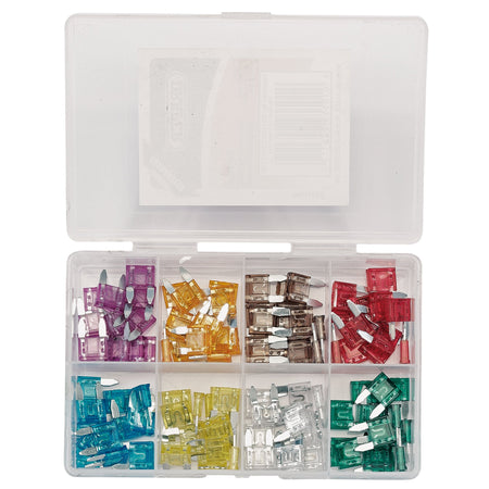 DRAPER 100 Piece Mini Automotive Plug-In Fuse Assortment: Model No.FUSE/MINI 100