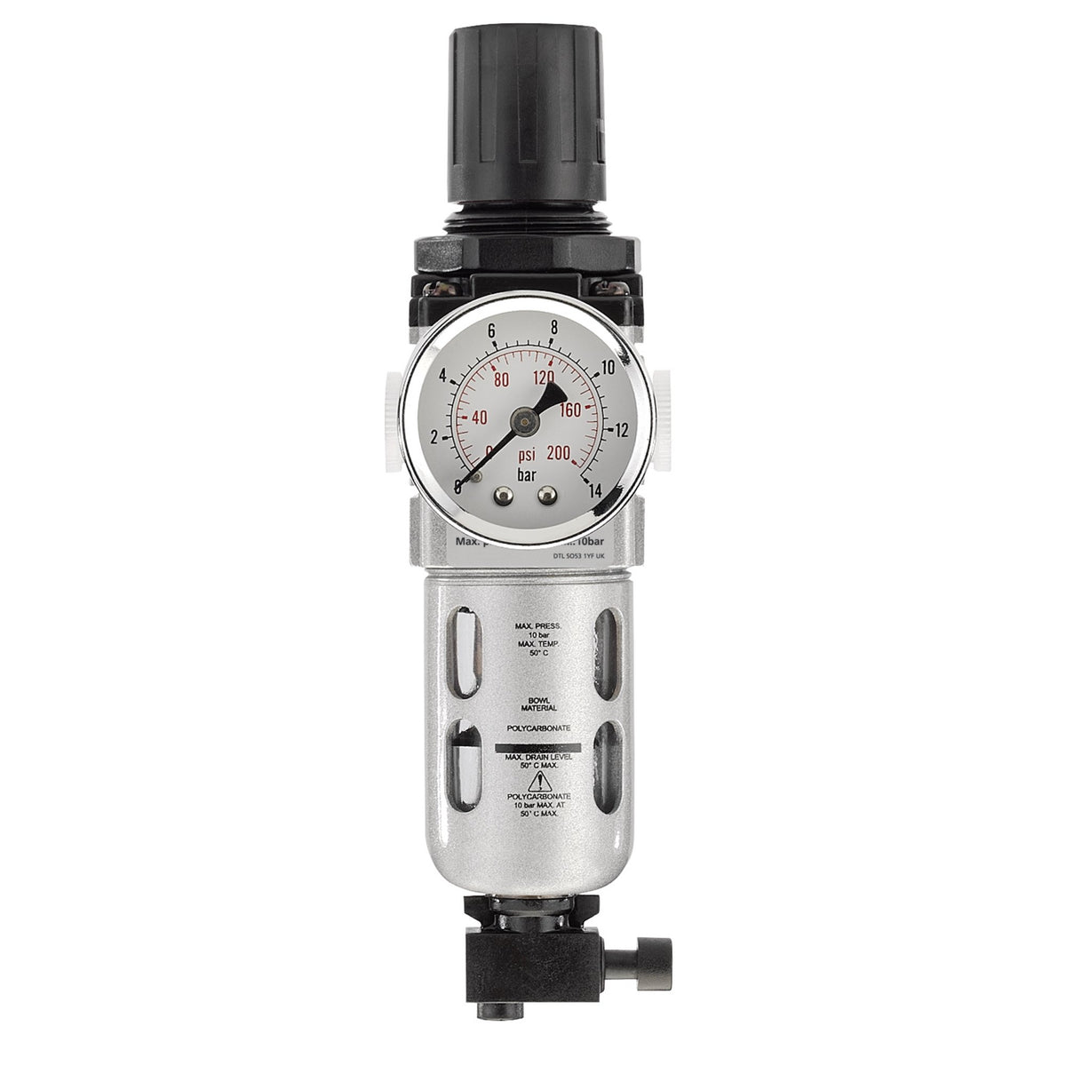 DRAPER Expert 1/4in. BSP Combined Filter/Regulator Unit: Model No.ALFR1