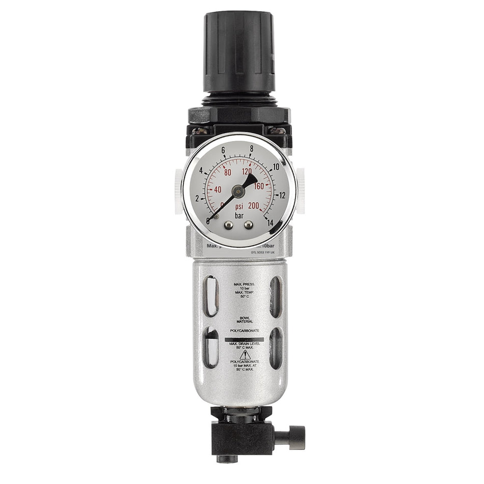 DRAPER Expert 1/4in. BSP Combined Filter/Regulator Unit: Model No.ALFR1