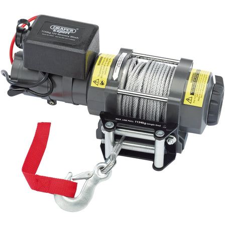 DRAPER Expert 1134kg 12V Recovery Winch: Model No.RW/12V-1134KGS