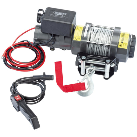 DRAPER Expert 1134kg 12V Recovery Winch: Model No.RW/12V-1134KGS