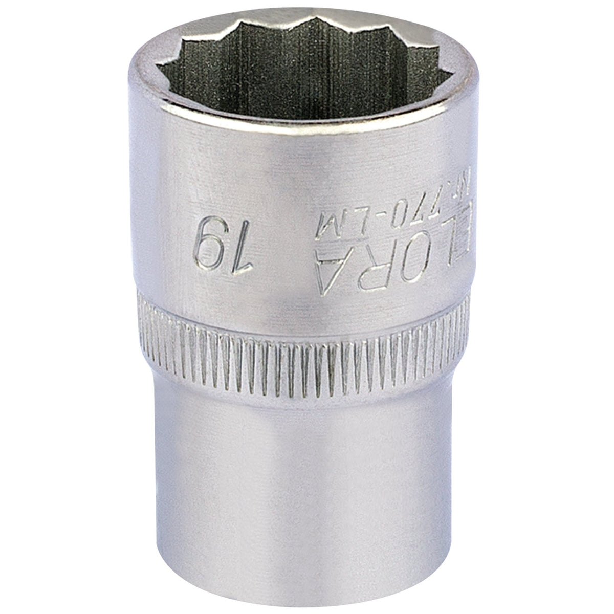 19mm 1/2in. Square Drive Bi-Hexagon Socket: Model No.770-LM