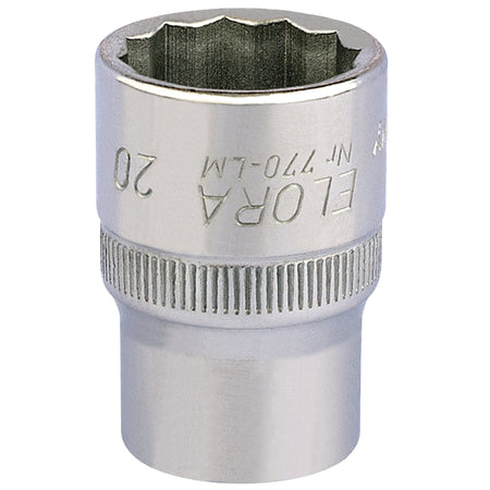 20mm 1/2in. Square Drive Bi-Hexagon Socket: Model No.770-LM
