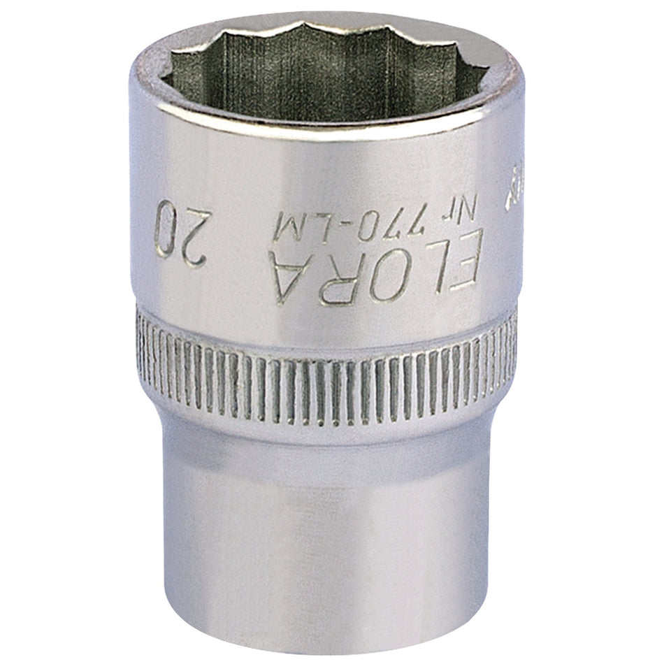 20mm 1/2in. Square Drive Bi-Hexagon Socket: Model No.770-LM