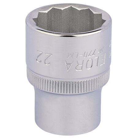 22mm 1/2in. Square Drive Bi-Hexagon Socket: Model No.770-LM