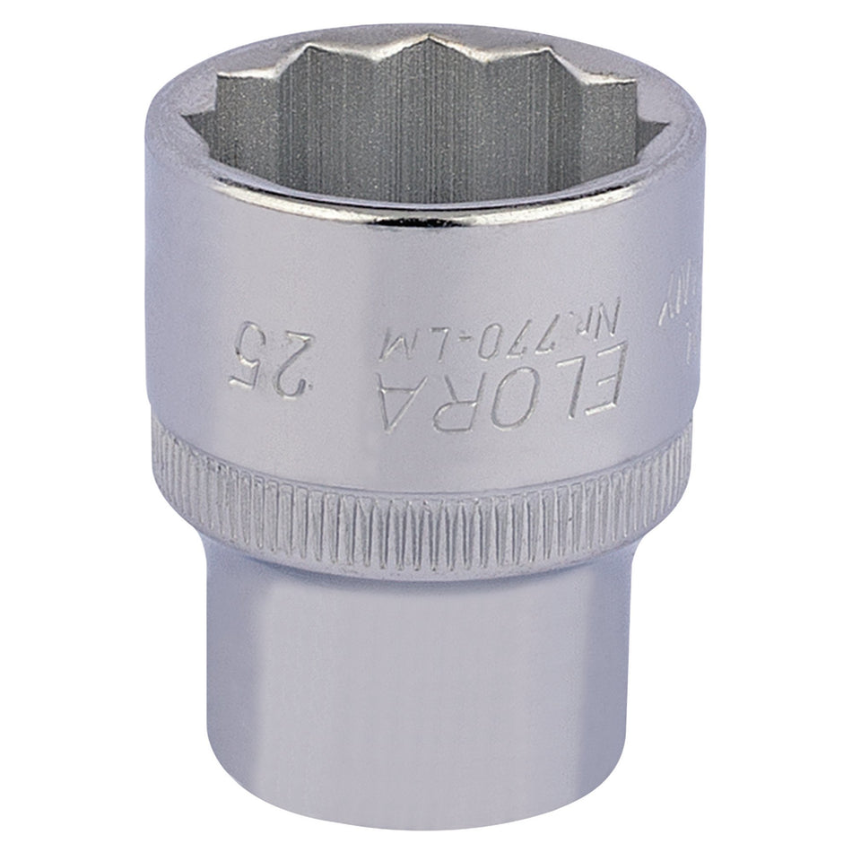 25mm 1/2in. Square Drive Bi-Hexagon Socket: Model No.770-LM