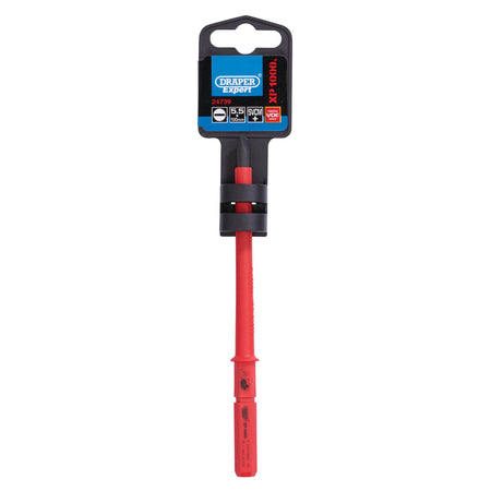 DRAPER Expert Ergo Plus® Plain Slot VDE Interchangeable Screwdriver Blade 5mm x 100mm : Model No.9651P