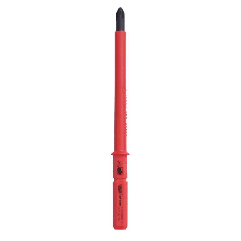 DRAPER Expert Ergo Plus® Cross Slot VDE Interchangeable Screwdriver Blade No:2 x 100mm : Model No.9651CS