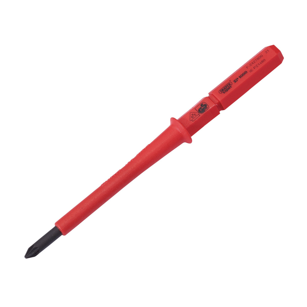 DRAPER Expert Ergo Plus® PZ Type VDE Interchangeable Screwdriver Blade No:1 x 80mm : Model No.9651PZ