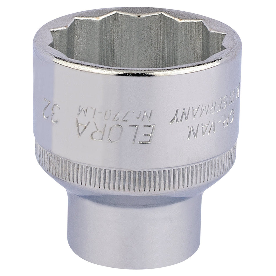 32mm 1/2in. Square Drive Bi-Hexagon Socket: Model No.770-LM
