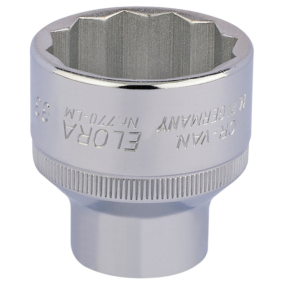 33mm 1/2in. Square Drive Bi-Hexagon Socket: Model No.770-LM